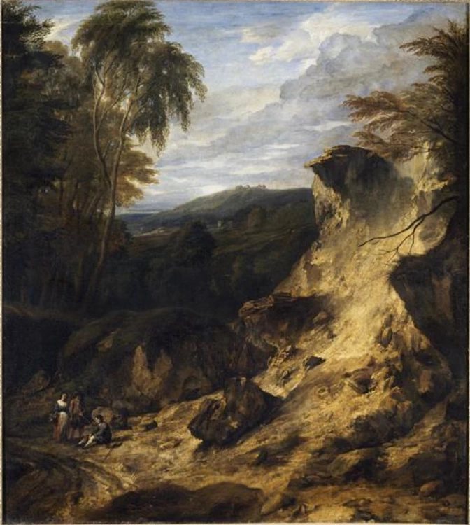 Paesaggio con ripida collina - Musée des beaux, arts de Valenciennes